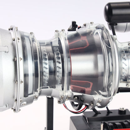 T700 Turboshaft Engine Model Kit that Works - Build Your Own Turboshaft Engine - TECHING 1/4 Metal Simulation Electric Military Helicopter Turboshaft Engine Model DM136