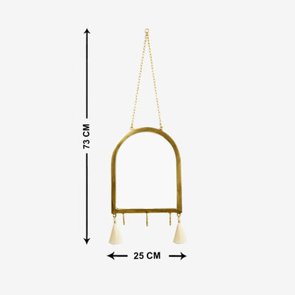 Decor Mirror with Hooks and Chain