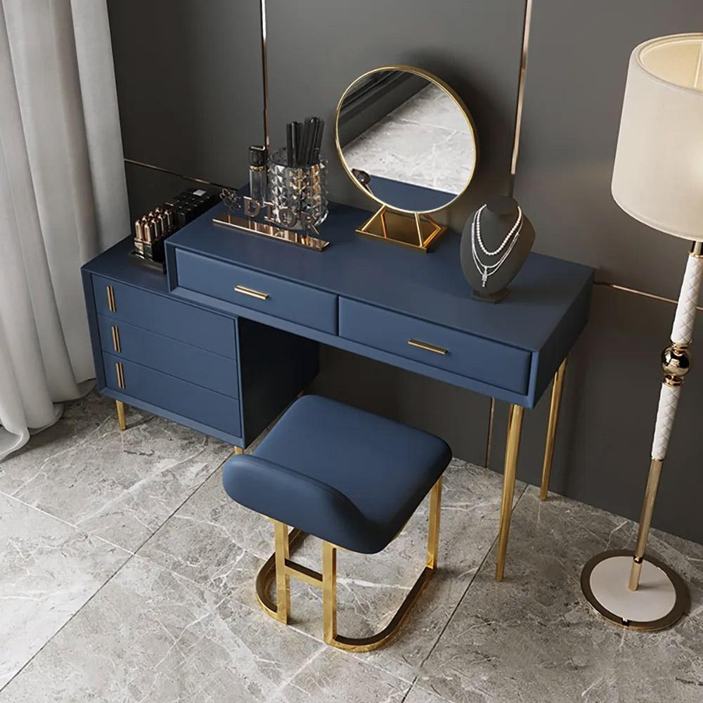 Modern Blue Makeup Vanity Set