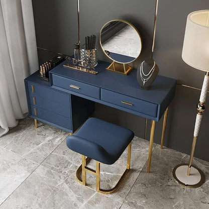 Modern Blue Makeup Vanity Set