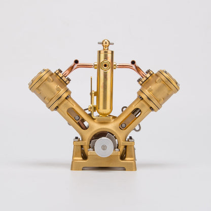 RW-V2 Mini V-Shape Double Cylinder Steam Engine Model for 70-130cm Steamship