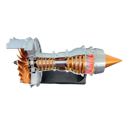 SKYMECHMAN TRENT900 Turbofan Engine Model Kit with LED Light - Turbofan Engine that Works