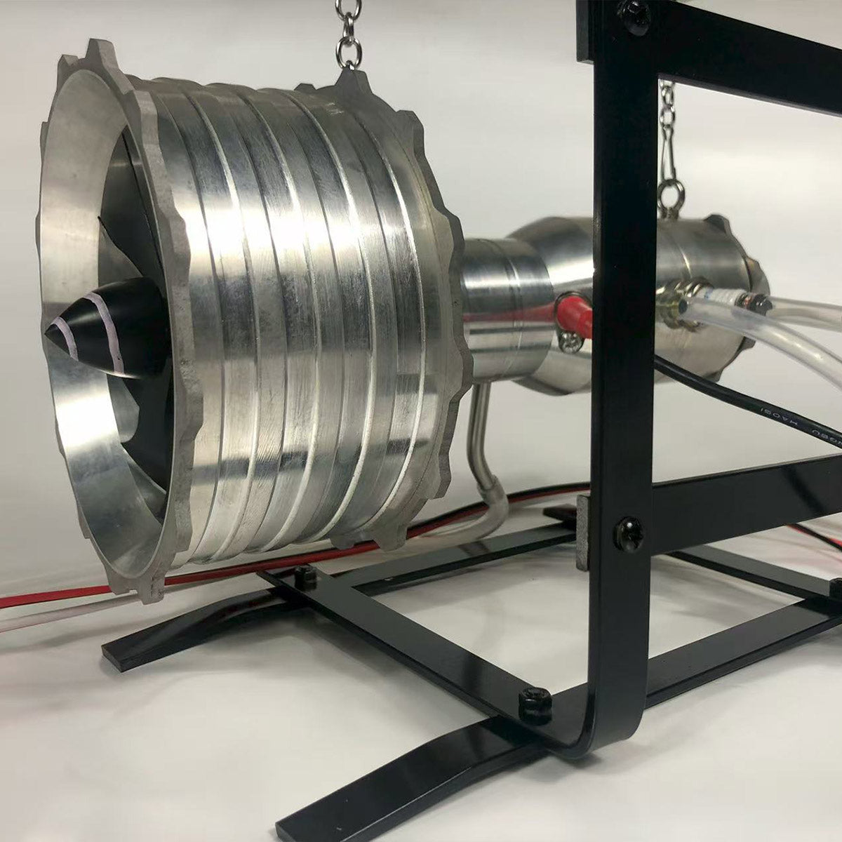 Miniature Turbofan Engine Model Precision-Crafted Removable and Maintainable Jet Engine with Liquid Gas Combustion