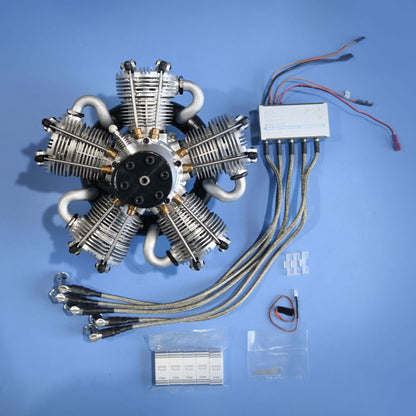 NGH GF150R5 150cc Radial Engine Five-cylinder Four-stroke Air-cooled Gasoline Engine Model for Fixed-Wing RC Airplanes