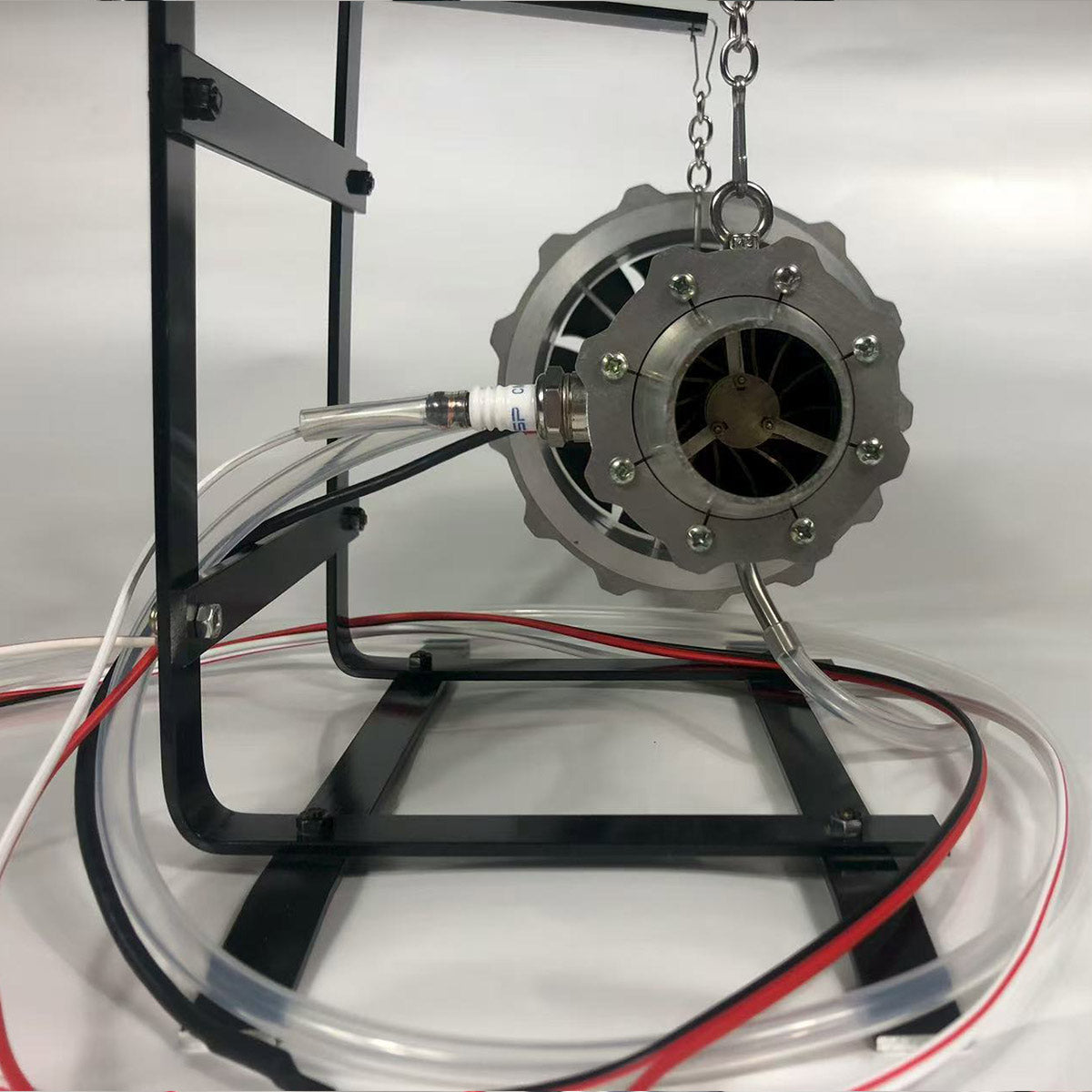 Miniature Turbofan Engine Model Precision-Crafted Removable and Maintainable Jet Engine with Liquid Gas Combustion