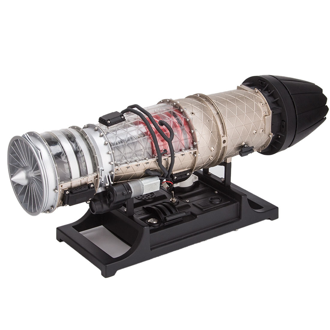 Turbofan Engine Model Kit that Works - Build Your Own Turbofan Engine - TECHING 1/10 Full Metal Electric Turbojet Engine Small Bypass Ratio Twin Rotor Aircraft Model DM135 600+Pcs