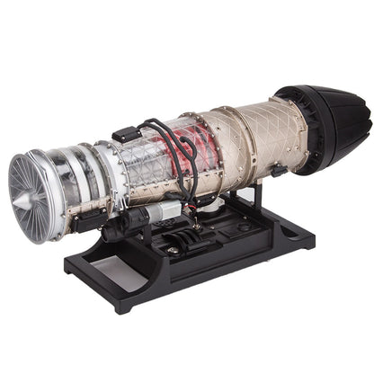 Turbofan Engine Model Kit that Works - Build Your Own Turbofan Engine - TECHING 1/10 Full Metal Electric Turbojet Engine Small Bypass Ratio Twin Rotor Aircraft Model DM135 600+Pcs