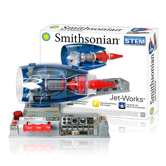 Smithsonian Jet Works Advanced Science Kit - Build Your Own Jet Engine - DIY Assembly Turbofan Jet Engine Model Kit
