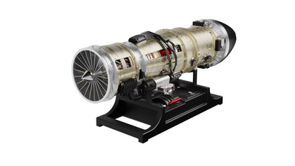 Turbofan Engine Model Kit that Works - Build Your Own Turbofan Engine - TECHING 1/10 Full Metal Electric Turbojet Engine Small Bypass Ratio Twin Rotor Aircraft Model DM135 600+Pcs