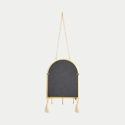 Decor Mirror with Hooks and Chain