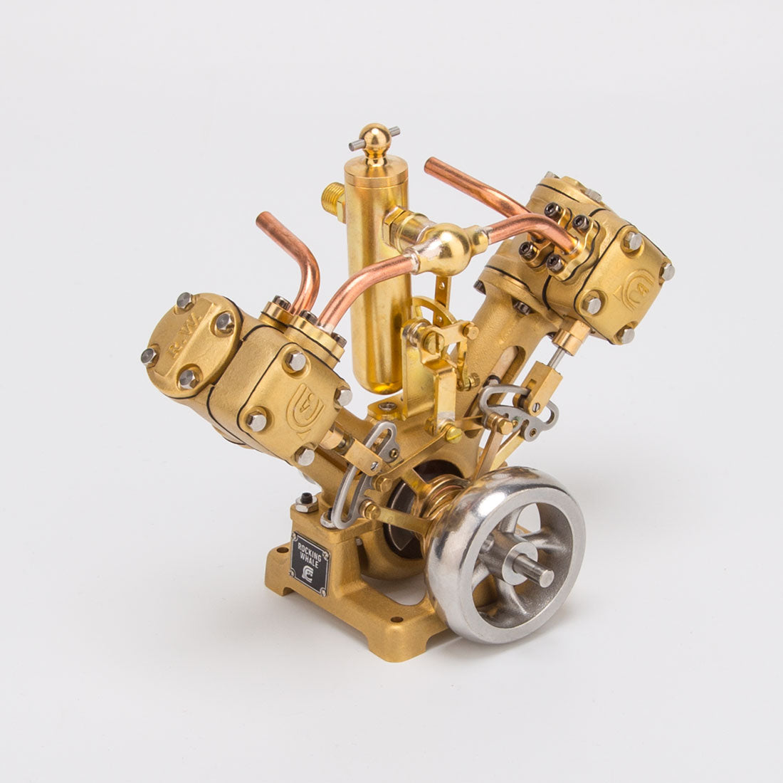 RW-V2 Mini V-Shape Double Cylinder Steam Engine Model for 70-130cm Steamship