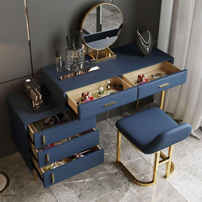 Modern Blue Makeup Vanity Set