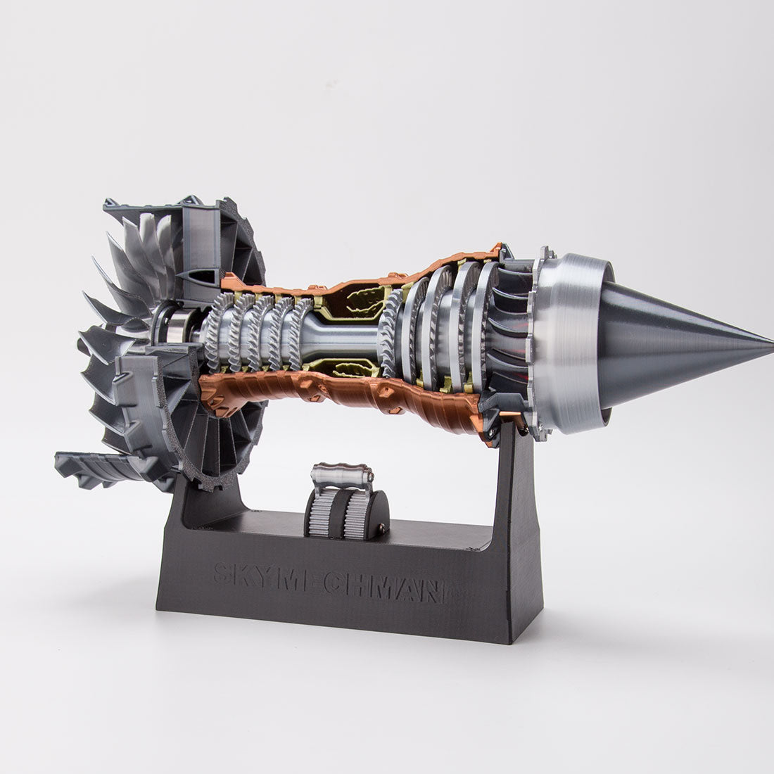 SKYMECH TR900 DIY Functional Turbofan Aero Aircraft Engine 3D Printed Assembly Model Dynamic KIT Version