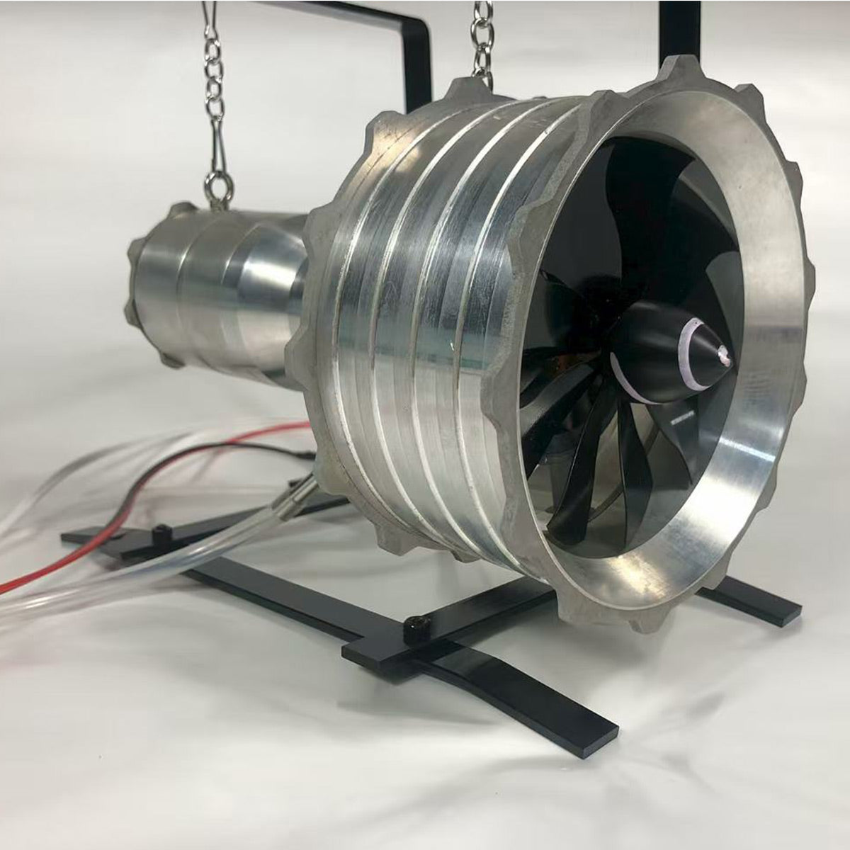 Miniature Turbofan Engine Model Precision-Crafted Removable and Maintainable Jet Engine with Liquid Gas Combustion