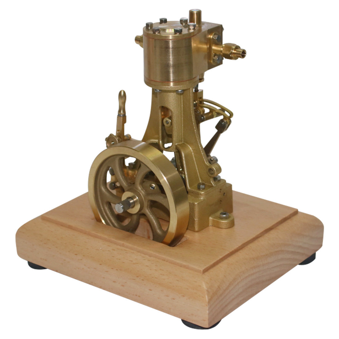 1.85CC Retro Vertical Single-cylinder Reciprocating Double-acting Model Steam Engine with 200ml Steam Boiler