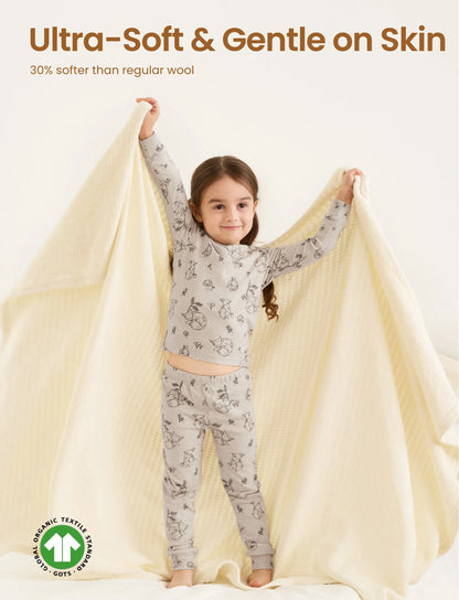 Toddler / Kids 2-piece Pajamas With Animal Print ( Snug-Fitting ) Apricot