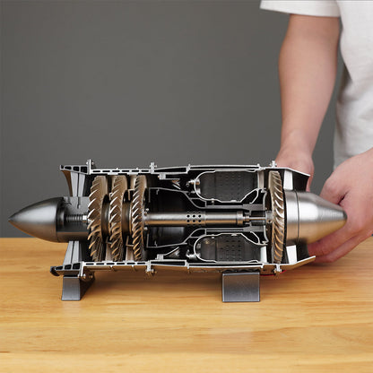SKYMECH 1/3 Turbojet Engine Model Kit - Build Your Own Turbojet Engine that Works - WP-85 Turbojet DIY Aircraft Engine Model 100Pcs