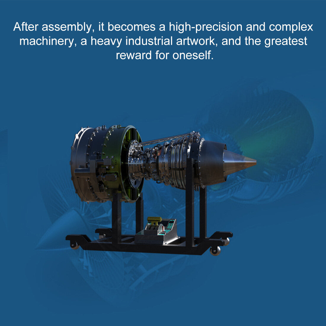 Turbofan Engine Model Kit that Works - Build Your Own Turbofan Engine - TECHING 1/10 Full Metal Dual-Spool Turbofan Engine Aircraft Jet Engine Model 1000+Pcs