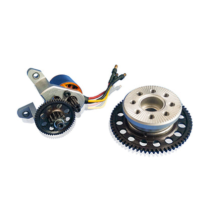 NGH GF60i2-E 60cc Inline Twin-Cylinder Four-Stroke Air-Cooled Gasoline Engine Model with Electric Starter for Fixed-Wing RC Airplanes