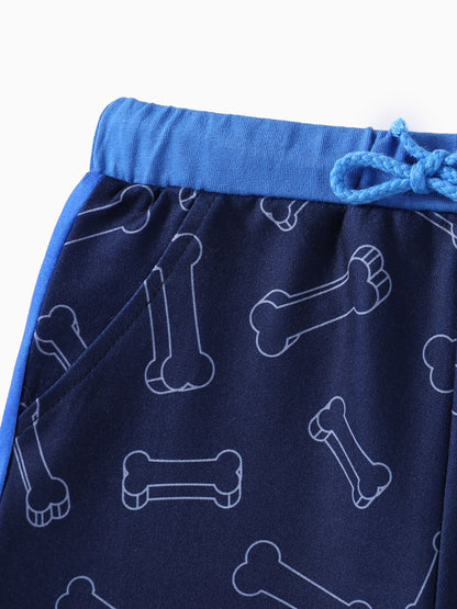 Paw Patrol Toddler Boy 2pcs Chase Character Print Cotton T-shirt with Shorts Sporty Set Blue