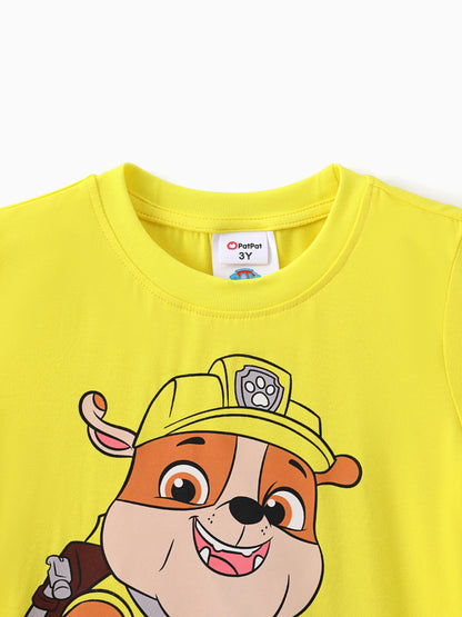 PAW Patrol Toddler Boy Rubble 94% Cotton Short-sleeve Tee Yellow