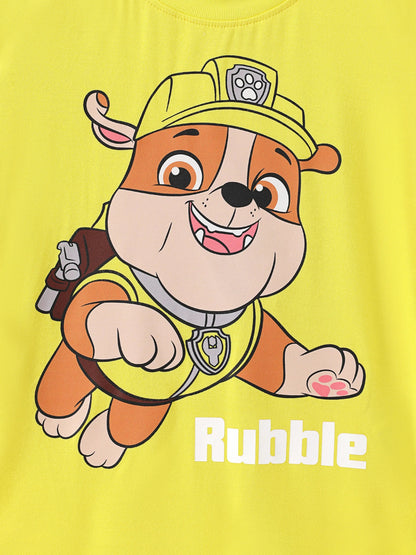 PAW Patrol Toddler Boy Rubble 94% Cotton Short-sleeve Tee Yellow