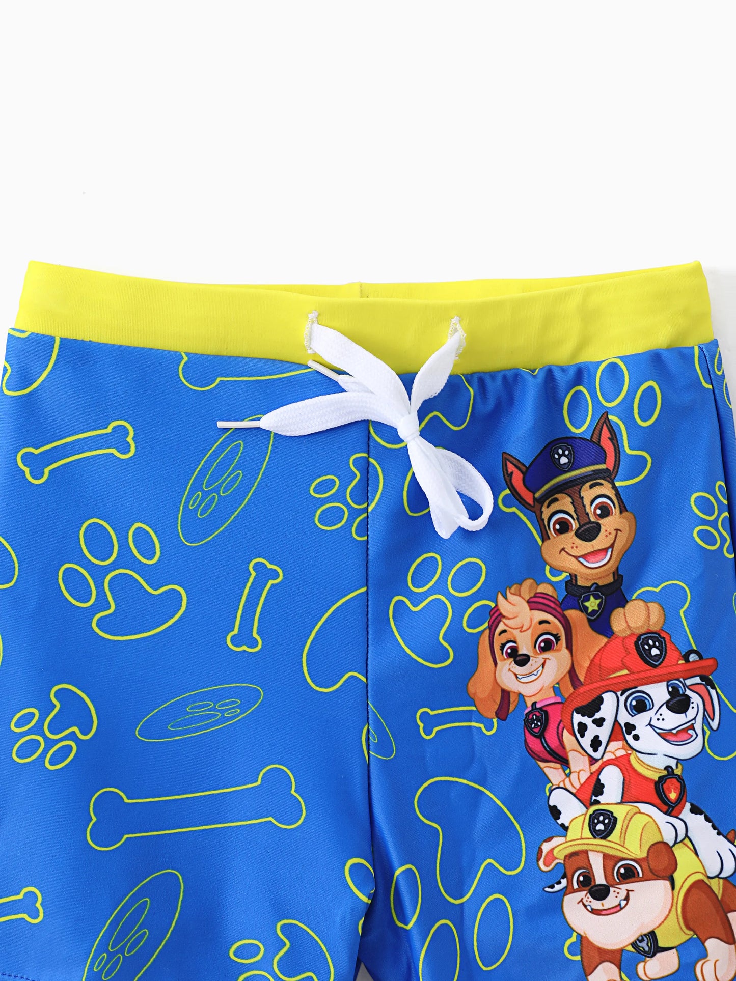PAW Patrol Toddler Boy 2pcs Chase Marshall Rubble Colorblock Tops and Trunks Swimsuit Dark Blue