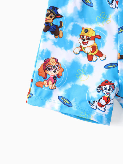 PAW Patrol Toddler Boy 2pcs Chase Marshall Rubble Colorblock Tops and Trunks Swimsuit Navy