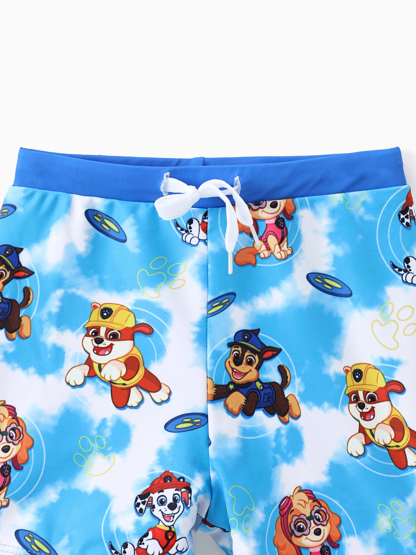 PAW Patrol Toddler Boy 2pcs Chase Marshall Rubble Colorblock Tops and Trunks Swimsuit Navy