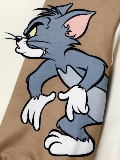 Tom and Jerry Toddler Boy Colorblock Character Print Long-sleeve Top and Pants Set Multi-color