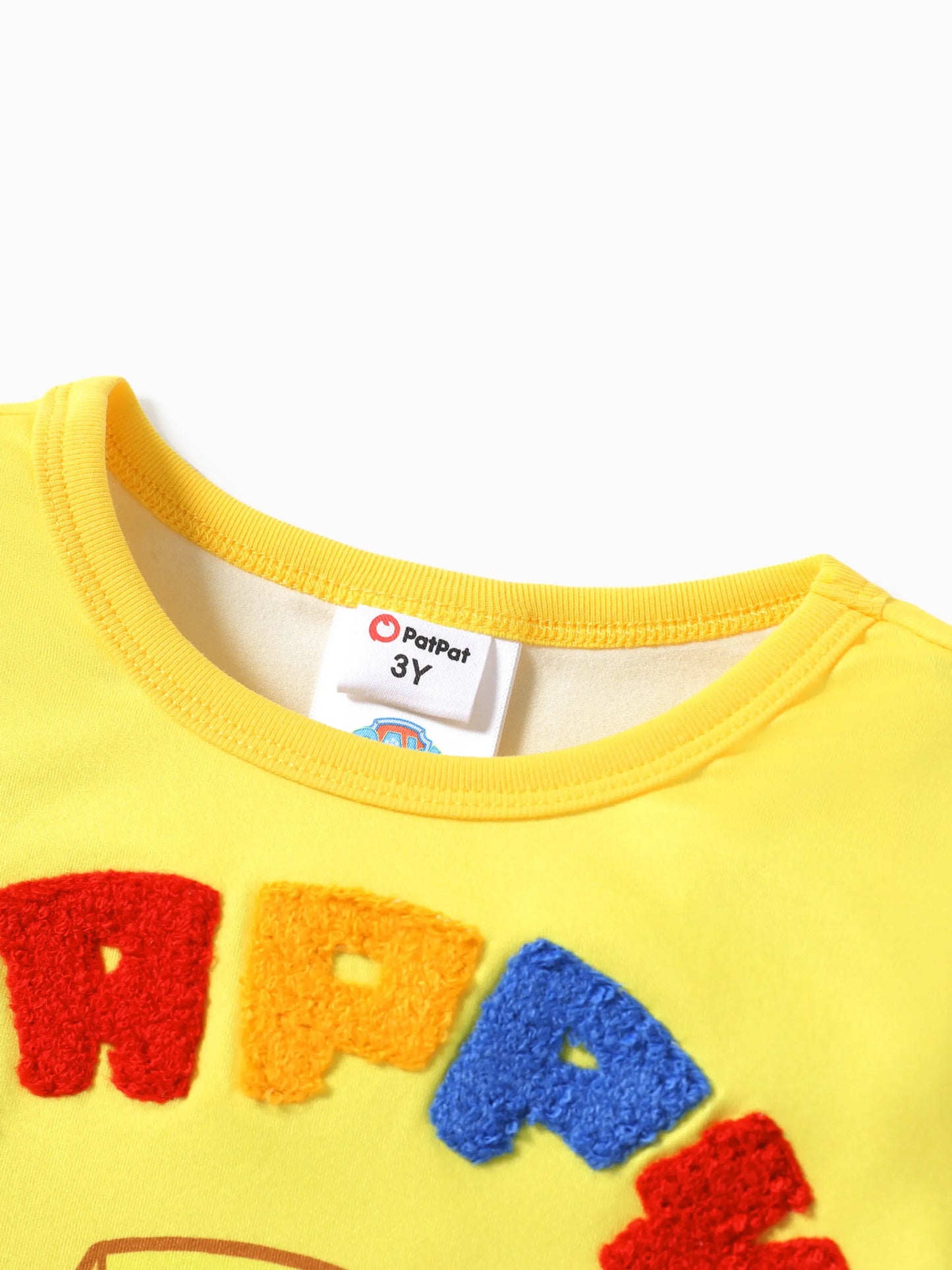 PAW Patrol Toddler Boy Rubble 2pcs Rainbow Print T-shirt with Shorts Sporty Set Yellow