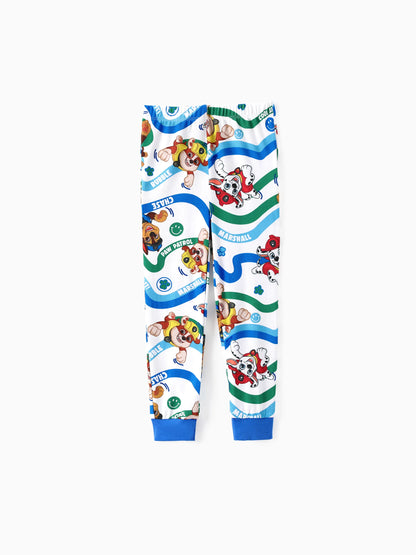 PAW Patrol Bamboo Toddler Boy 2pcs Chase/Marshall/Rubble Snug-Fitting Pajamas Set Blue