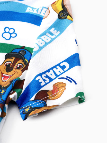 PAW Patrol Bamboo Toddler Boy 2pcs Chase/Marshall/Rubble Snug-Fitting Pajamas Set Blue