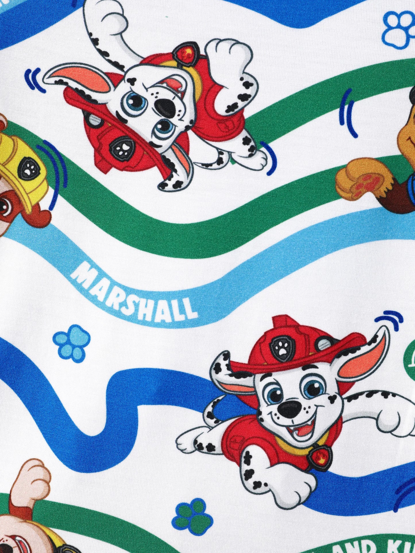 PAW Patrol Bamboo Toddler Boy 2pcs Chase/Marshall/Rubble Snug-Fitting Pajamas Set Blue