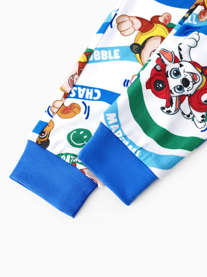 PAW Patrol Bamboo Toddler Boy 2pcs Chase/Marshall/Rubble Snug-Fitting Pajamas Set Blue