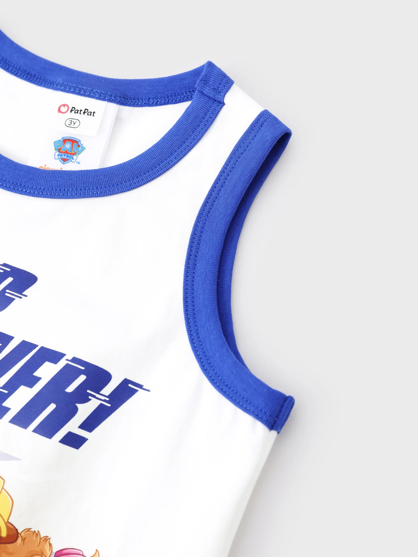 PAW Patrol Toddler Boy 1pc Chase Marshall Skye And Rubble Cotton Tank Top White