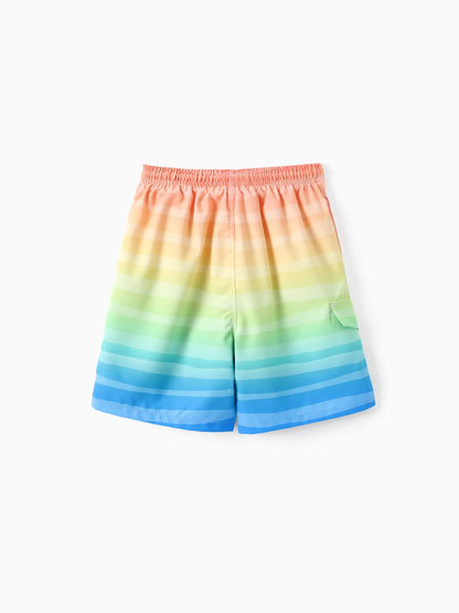 SpongeBob SquarePants Toddler/Kid Boy 1pc Character/Stripe Pattern UPF 50+ Swimming Trunks Orange