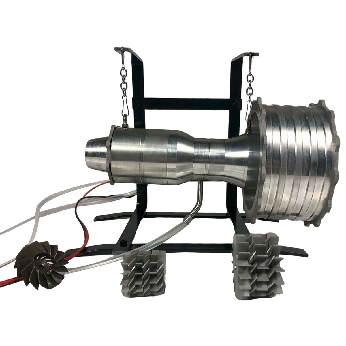Miniature Turbofan Engine Model Precision-Crafted Removable and Maintainable Jet Engine with Liquid Gas Combustion