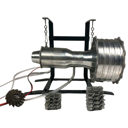 Miniature Turbofan Engine Model Precision-Crafted Removable and Maintainable Jet Engine with Liquid Gas Combustion