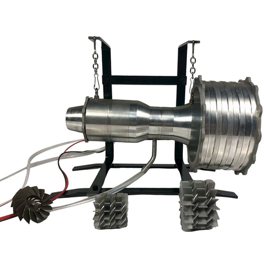 Miniature Turbofan Engine Model Precision-Crafted Removable and Maintainable Jet Engine with Liquid Gas Combustion