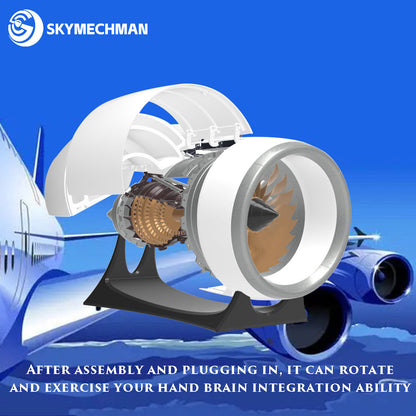 SKYMECH NTR-900 1/30 Turbofan Engine Model Kit - Build Your Own Turbofan Engine that Works - Working Jet Engine 150PCS