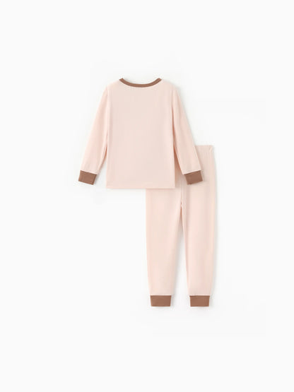 Baby 2-piece Tencel Modal Pajamas Set for Girls / Boys ( Snug-Fitting ) Apricot