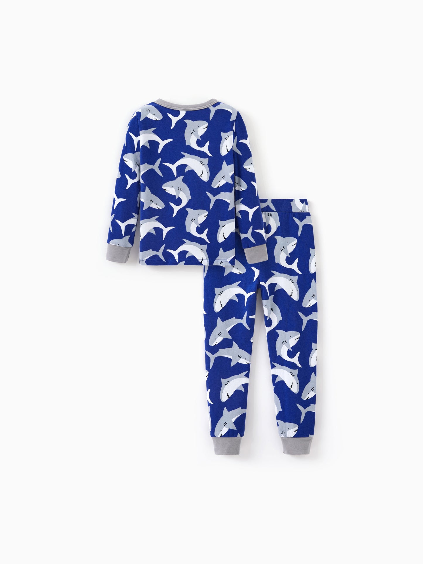 Halloween Pajamas Set with Childlike Print 2-piece Snug fit Organic Cotton Pajamas for Toddler / Kids Girls / Boys Deep Blue