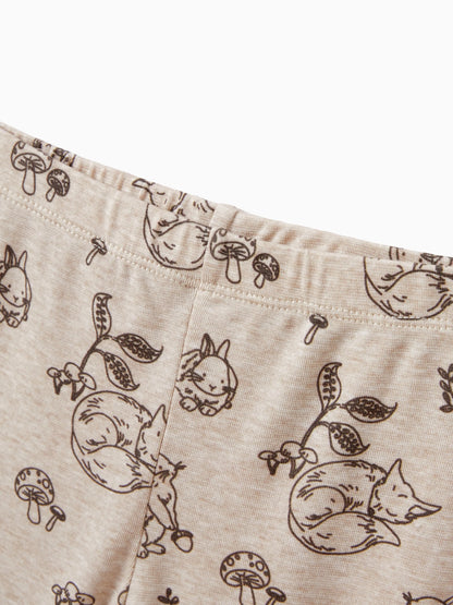 Toddler / Kids 2-piece Pajamas With Animal Print ( Snug-Fitting ) Apricot