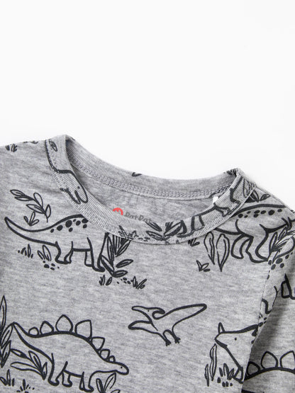 Toddler / Kids 2-piece Pajamas With Animal Print ( Snug-Fitting ) Grey