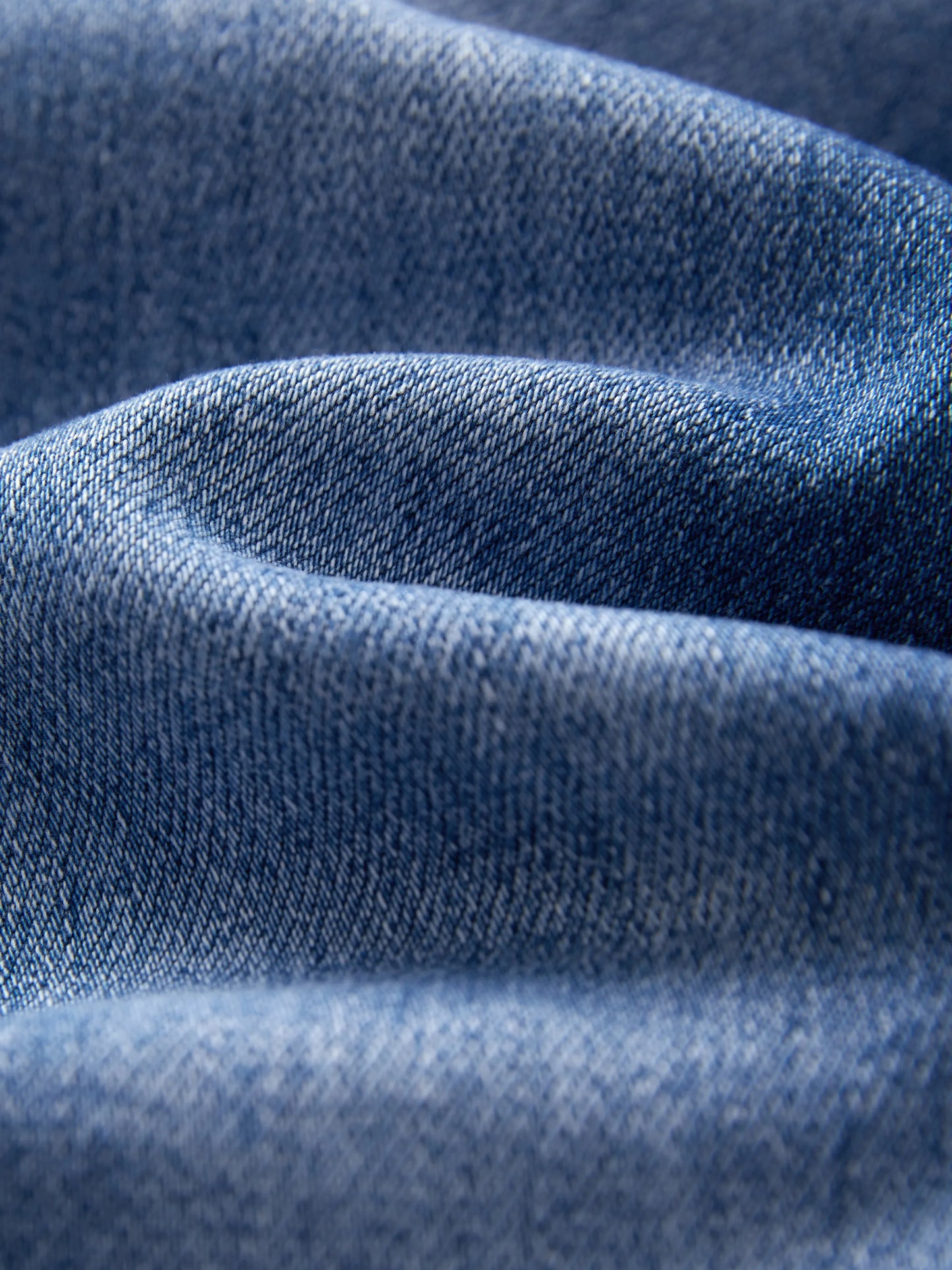 Solid Color Elastic Waist Soft Stretchy Comfortable Casual Jeans Cotton Bottoms with Pockets Blue