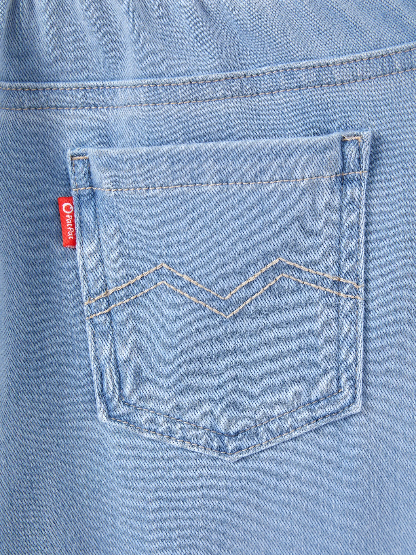 Kids Elastic Waist Denim Pants Soft Stretch Comfortable Everyday Jeans with Pockets Light Blue