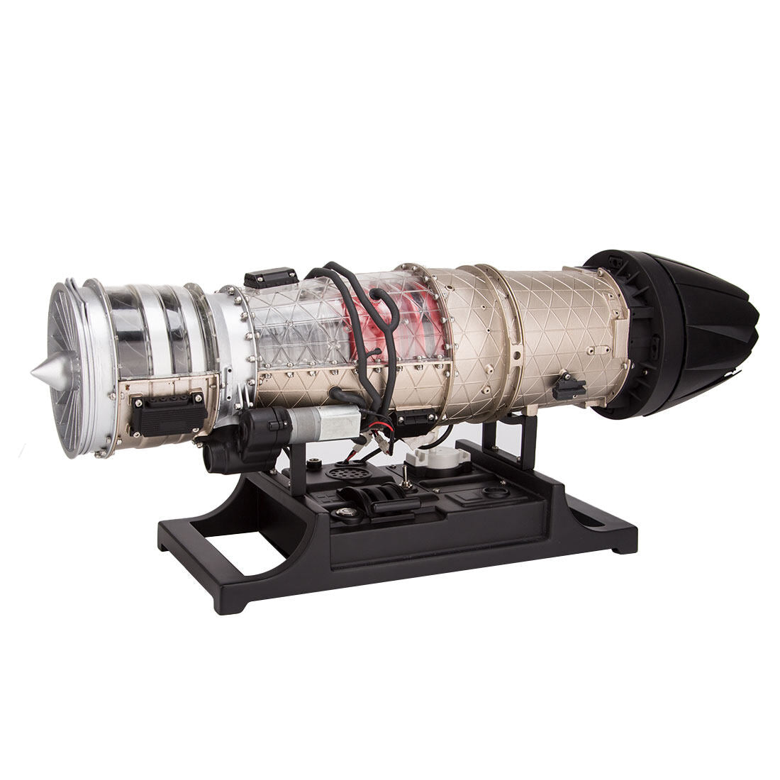 Turbofan Engine Model Kit that Works - Build Your Own Turbofan Engine - TECHING 1/10 Full Metal Electric Turbojet Engine Small Bypass Ratio Twin Rotor Aircraft Model DM135 600+Pcs