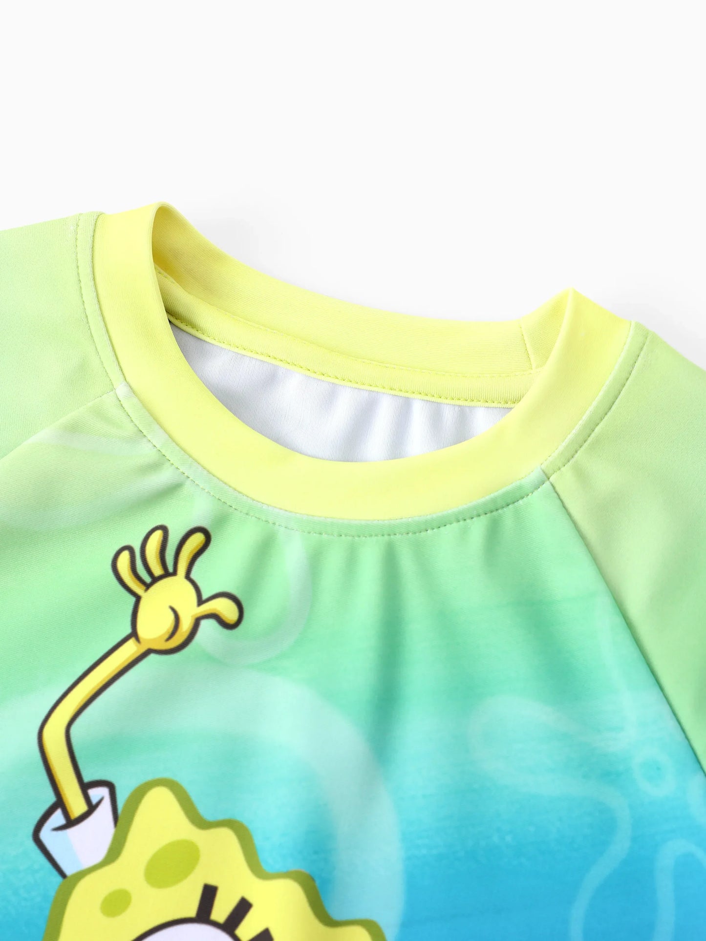 SpongeBob SquarePants Toddler/Kid Boy 2pcs UPF50+ Sea Life Print Tops and Trunks Swimsuit  Blue