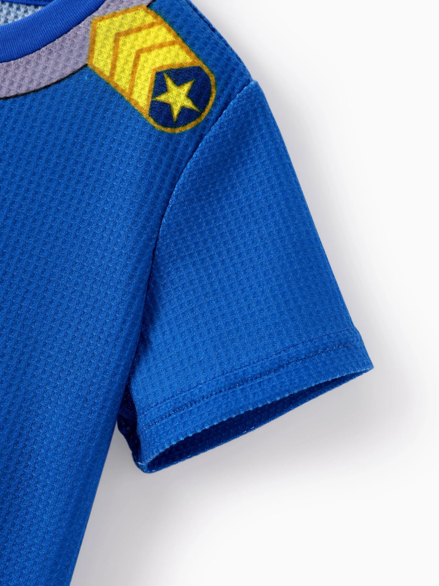 PAW Patrol Toddler Boy 2pcs Chase Waffle Fabric Tee and Shorts Set Blue
